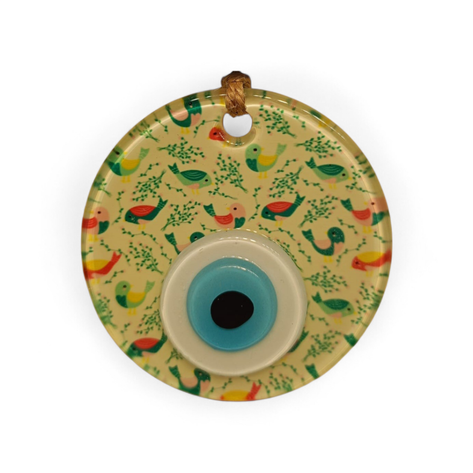 Balıklar Nazar Boncuğu Füzyon Cam 7 Çap 4 mm