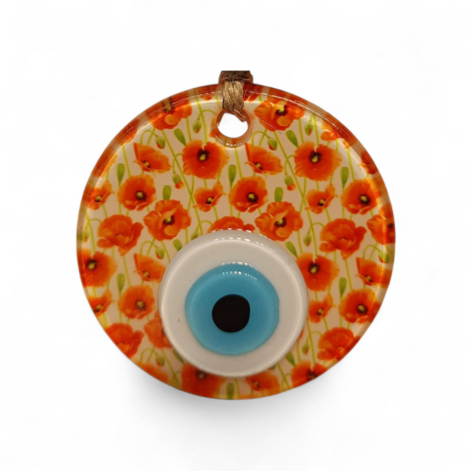 Gelincik Nazar Boncuğu Füzyon Cam 7 Çap 4 mm