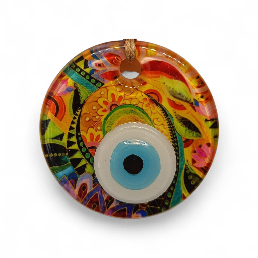 Karmaşa Nazar Boncuğu Füzyon Cam 7 Çap 8 mm