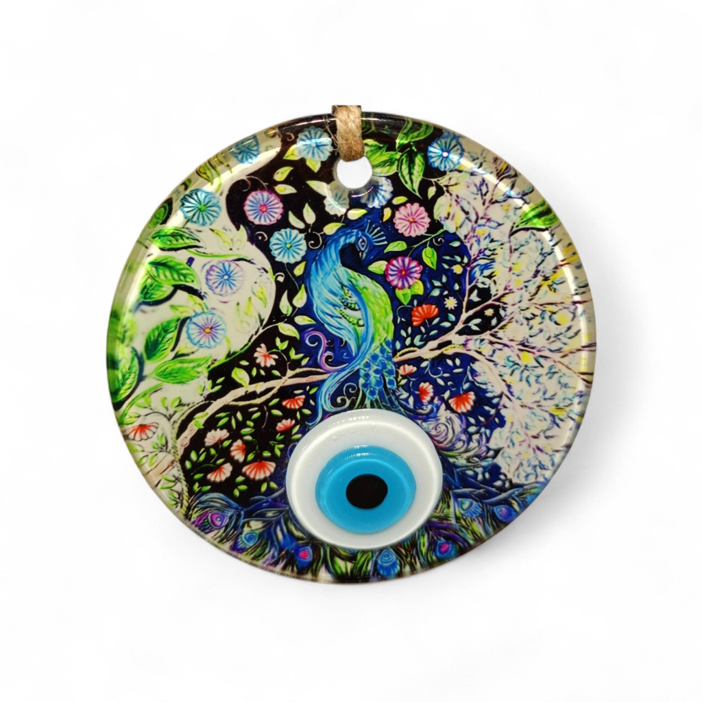 Mavi Anka Nazar Boncuğu Füzyon Cam 10 Çap 4 mm