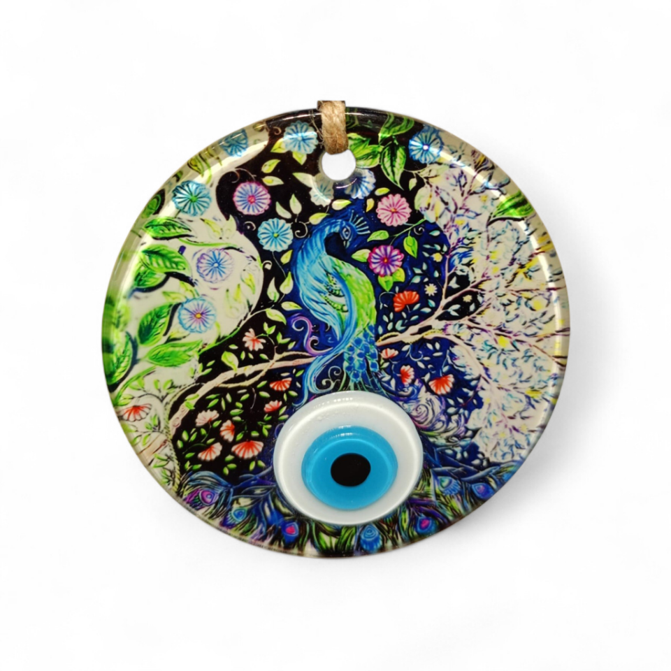 Mavi Anka Nazar Boncuğu Füzyon Cam 10 Çap 4 mm