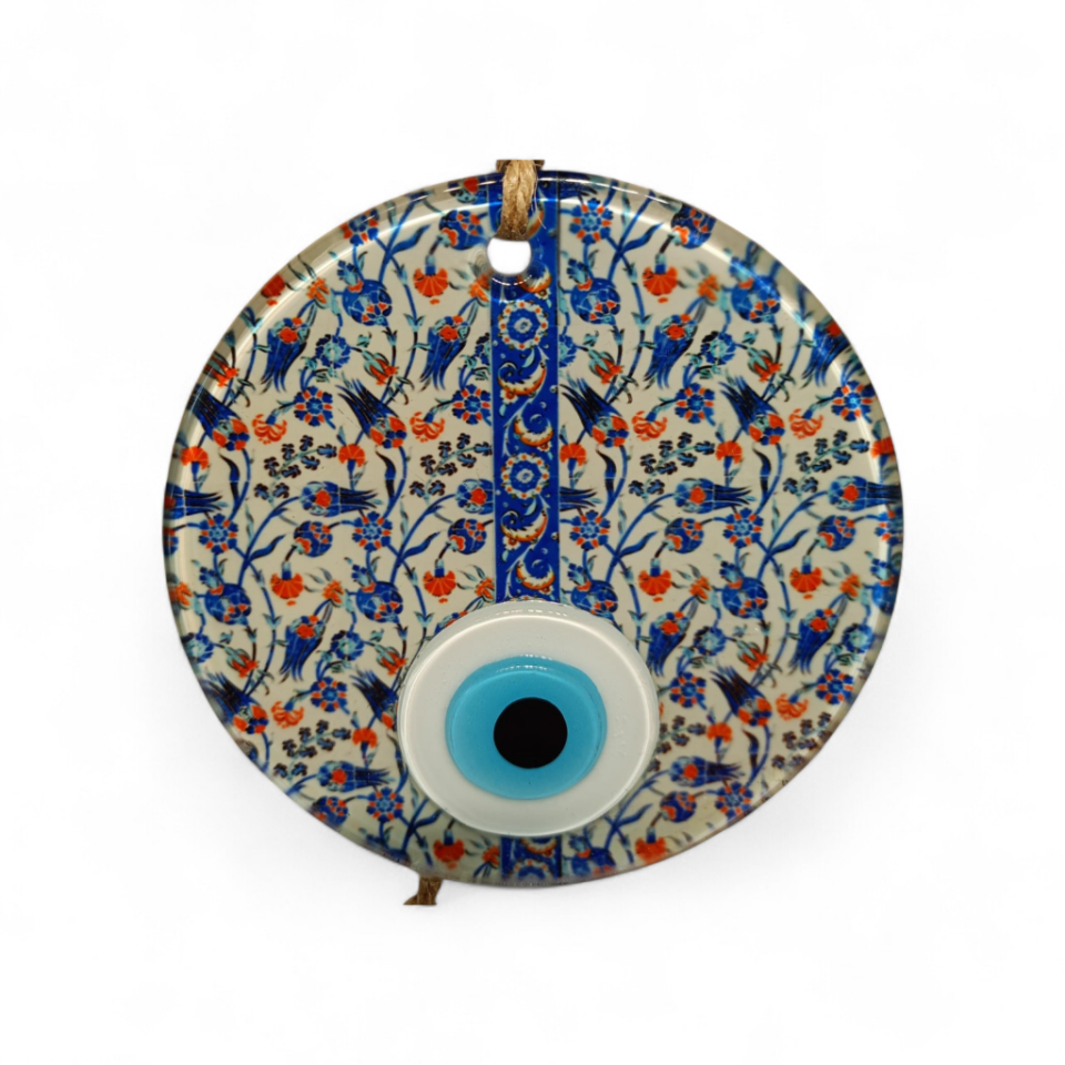 Şerit Lale Nazar Boncuğu Füzyon Cam 12 Çap 4 mm