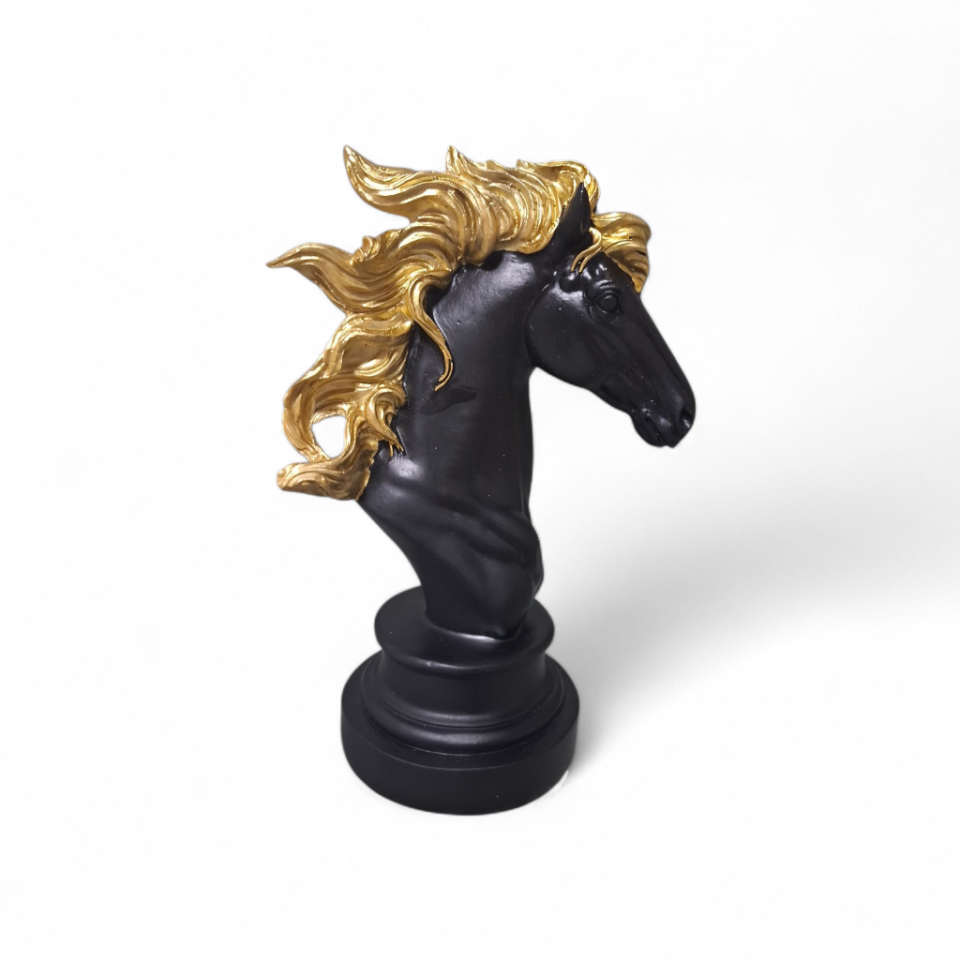 Horse Head Siyah&Gold Biblo