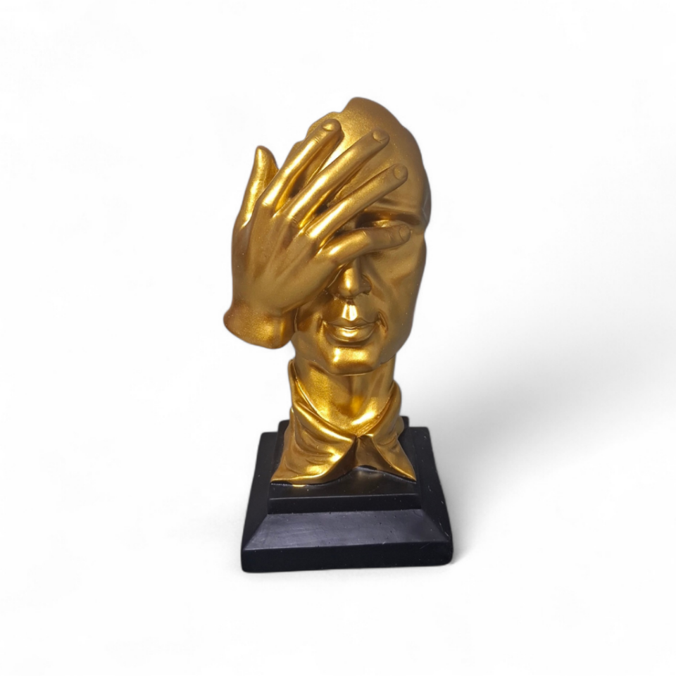 Modern Tasarım ''Görmedim'' Temalı Dekoratif Biblo