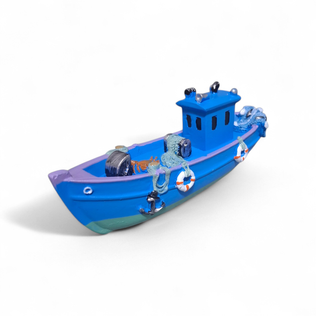 Dekoratif Balıkçı Tekne Biblosu (Mavi)