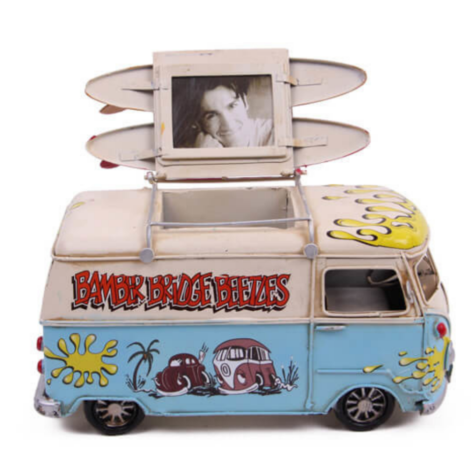 Nostaljik El Yapımı Çerçeveli ve Kalemlikli Metal Classıc Vosvos