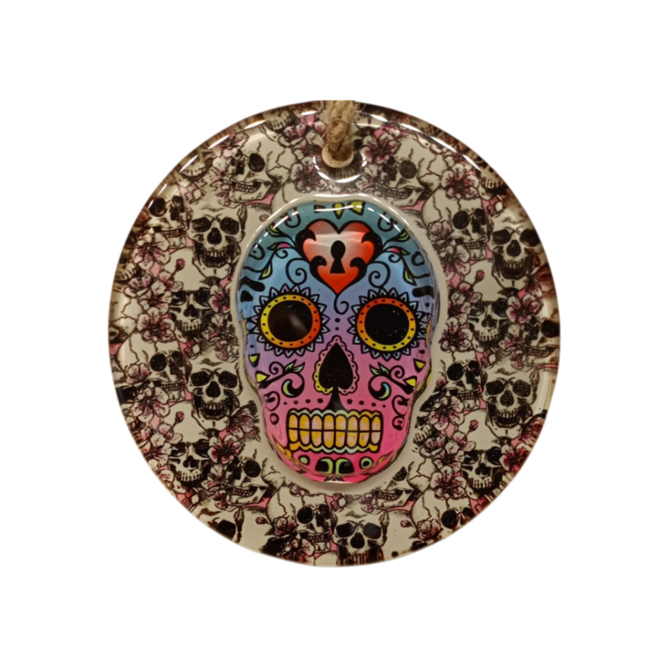 3D Kurukafa Cam duvar süsü 10 Çap