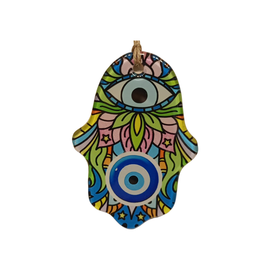 Fatma Ana Eli Füzyon Cam Duvar Süsü (Orta Boy)