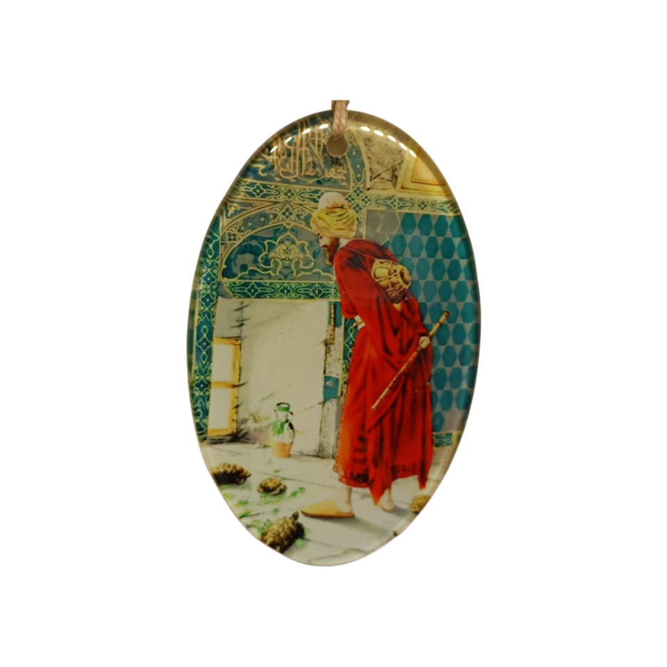 Kaplumbağa Terbiyecisi Duvar Süsü Elips (Orta, 8 mm)