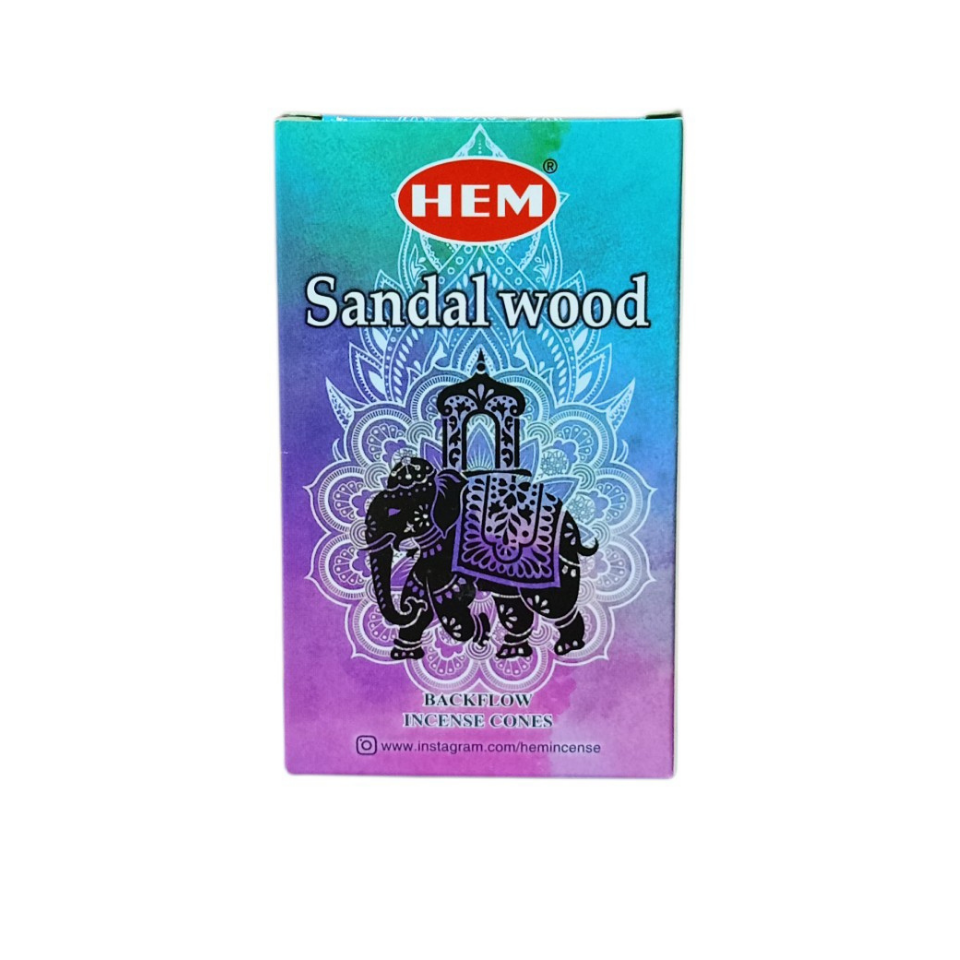 HEM Sandal Ağacı Geri Akış (Backflow) Tütsü Konileri (1 Kutu 10 Koni)