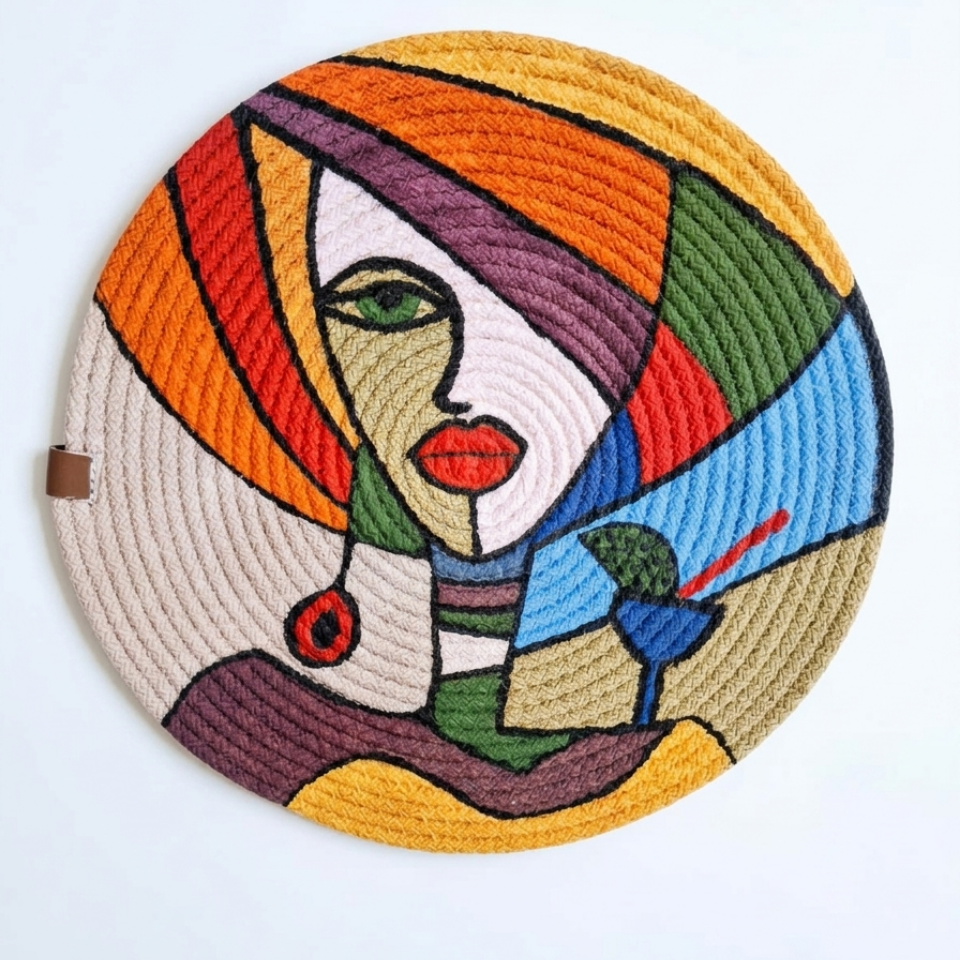 HG Atölyesi El Yapımı Picasso Esintisi Tabak Seti 3'lü
